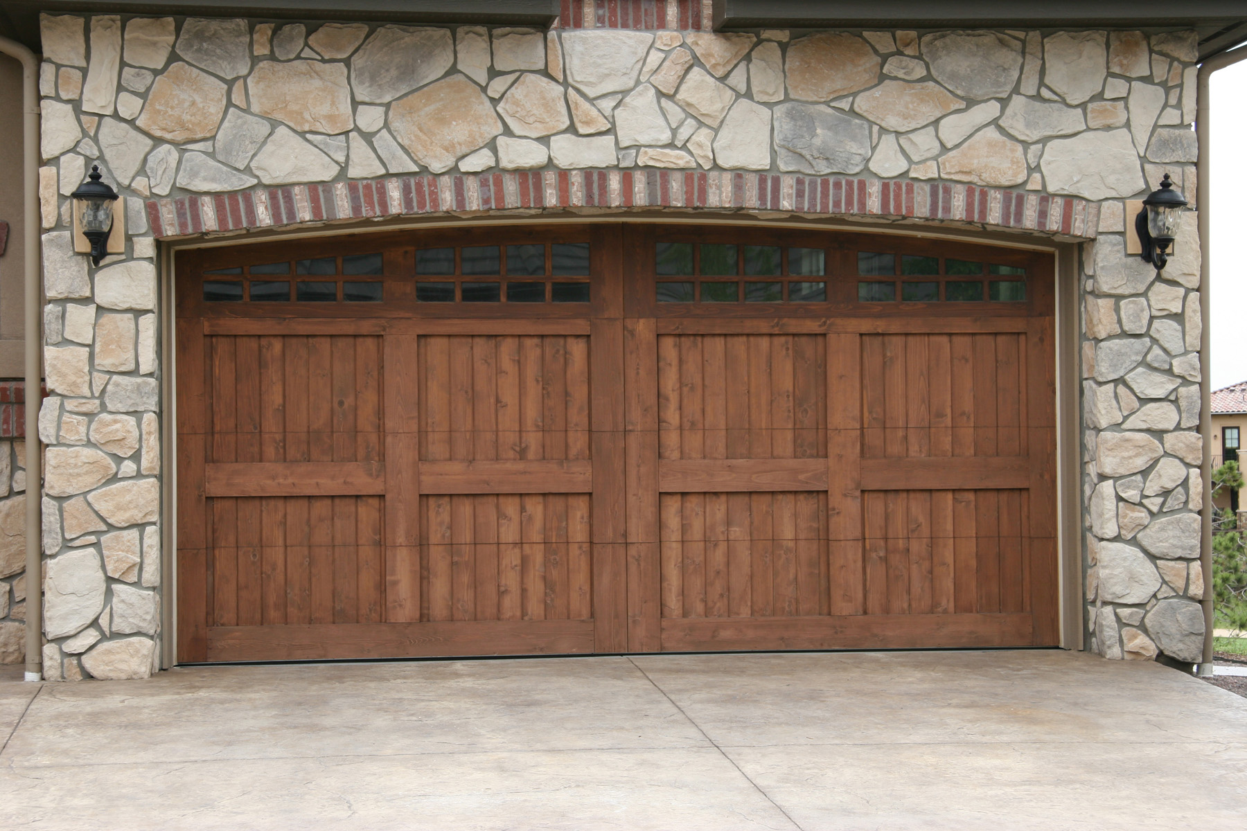 wooden garage door in Sacramento, CA