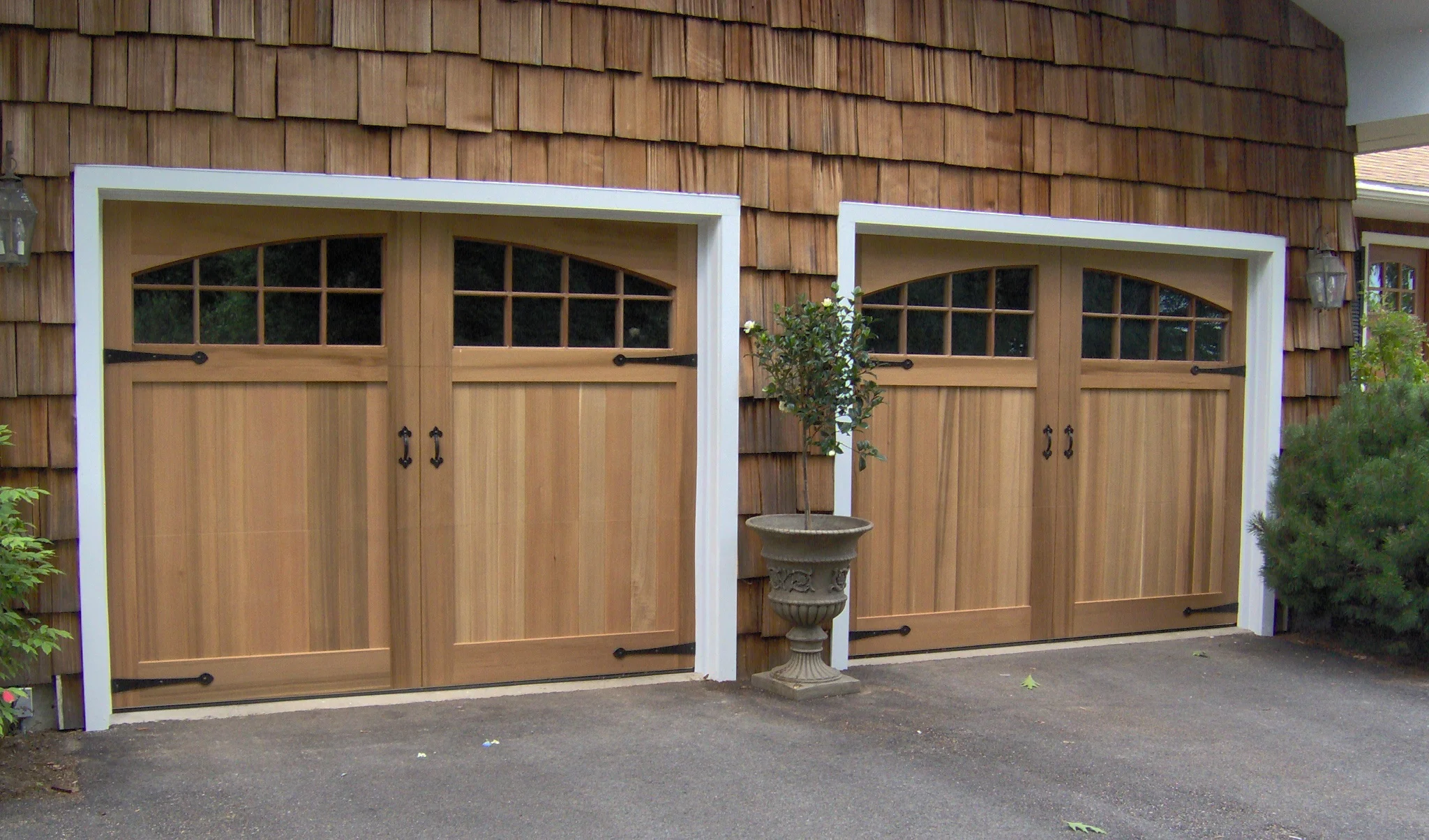 wooden garage door in Sacramento, CA