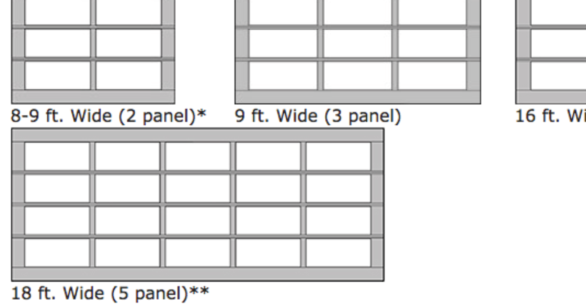 overhead door sizes in Sacramento, CA